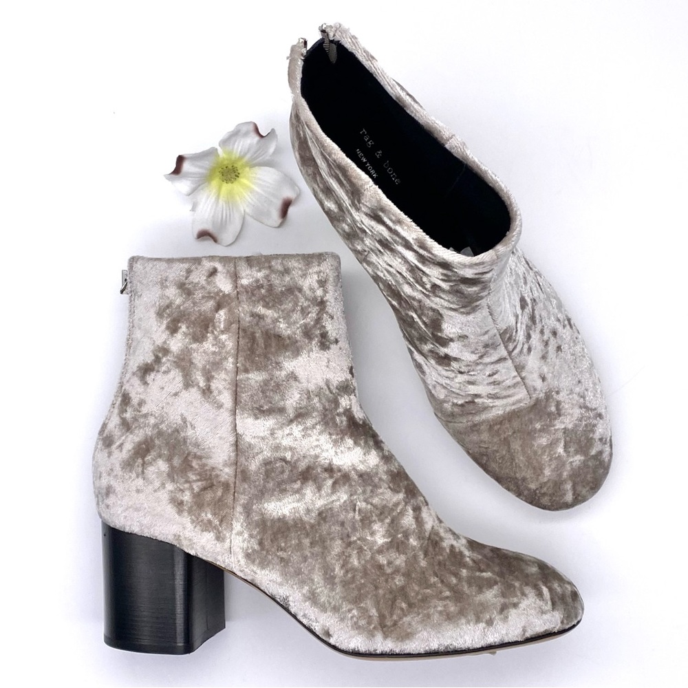 NIB Rag & Bone Drea Boot In Dove Velvet, 36/6 - Picture 4 of 16